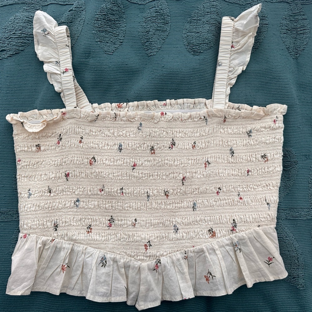 American Eagle Smocked Crop Top